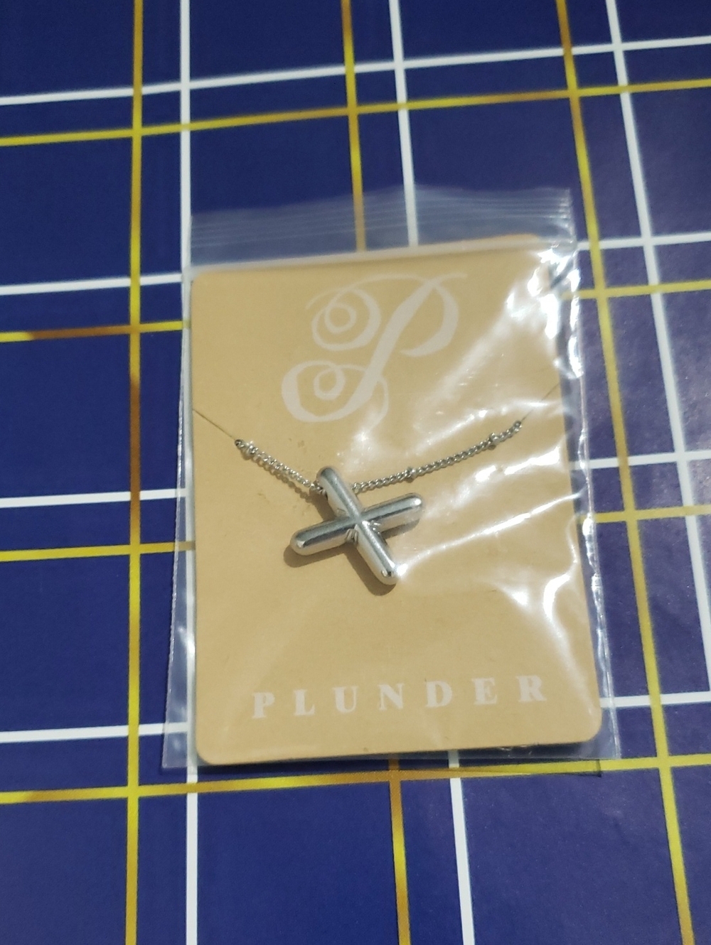 NWT-Plunder Silver X Necklace